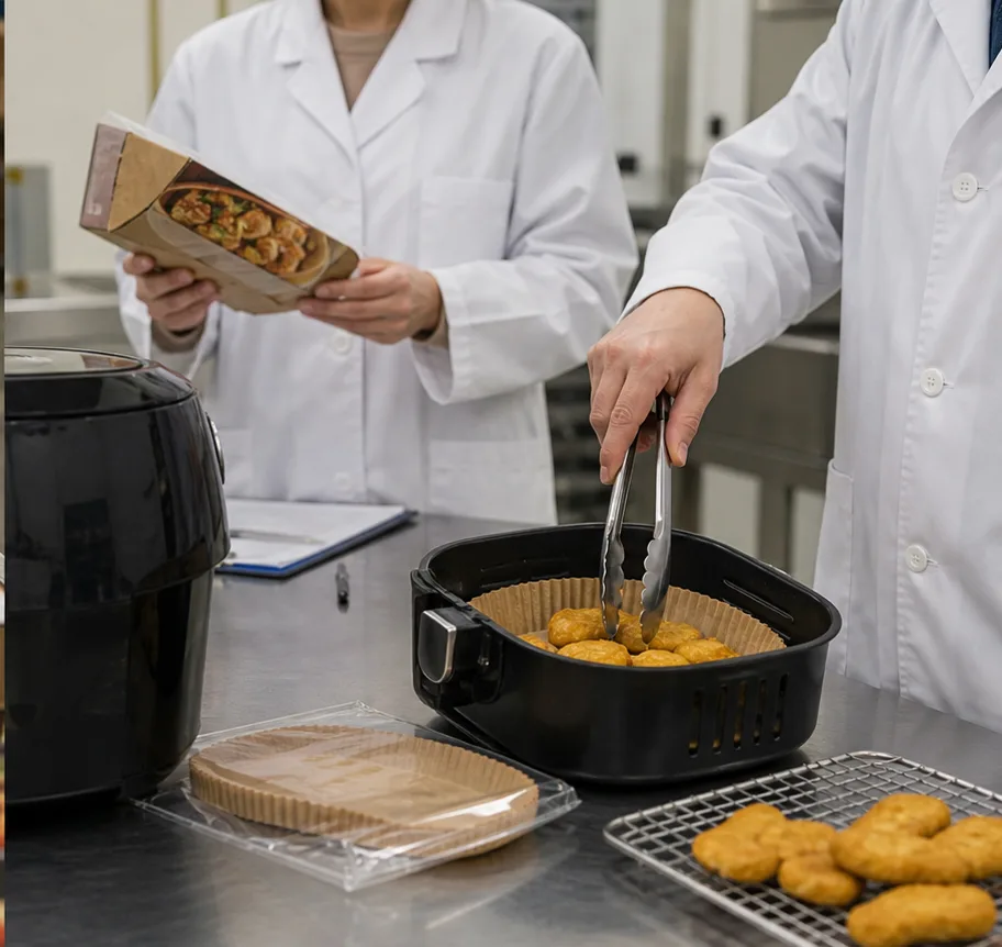 Air Fryer Liners for Frozen Food Brands: Supplier Guide factory testing and shipment inspection