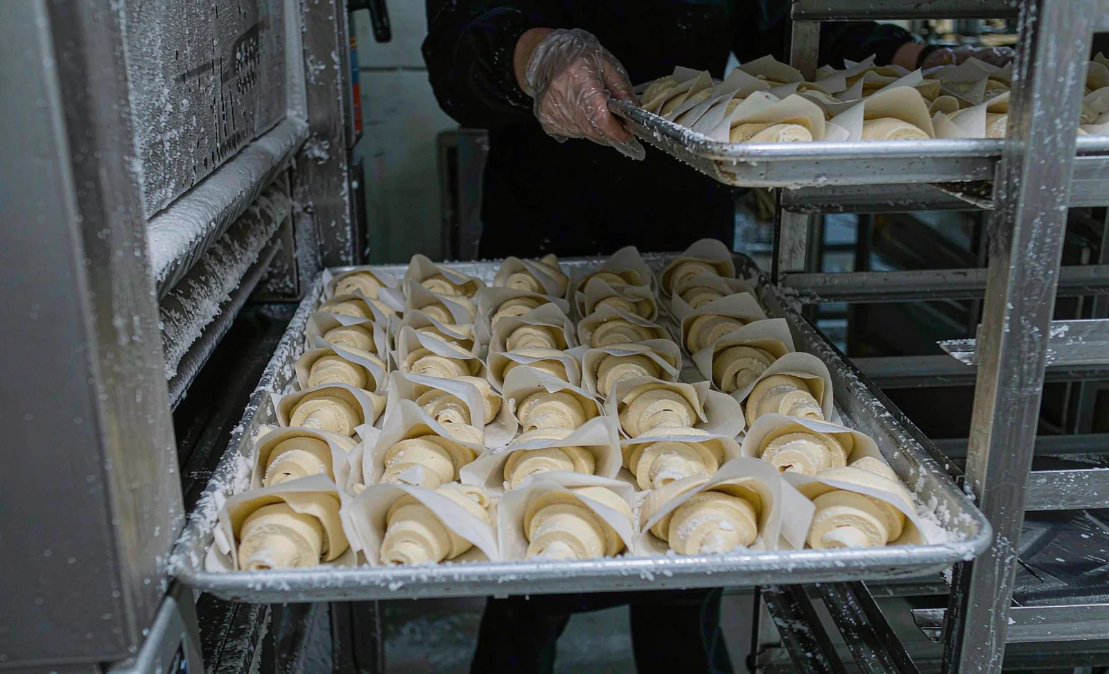 Baking Paper in Industrial Croissant and Laminated Dough Production factory testing and shipment inspection