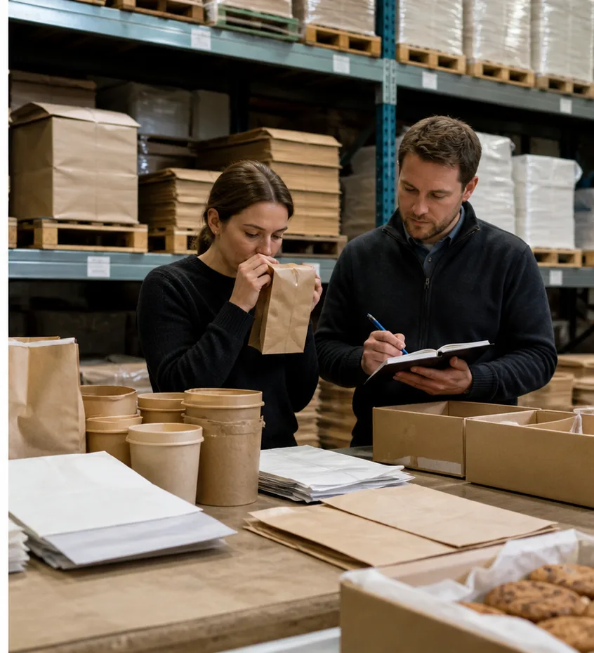 Food Paper Packaging Odor Testing: Wholesale Buyer Guide factory testing and shipment inspection