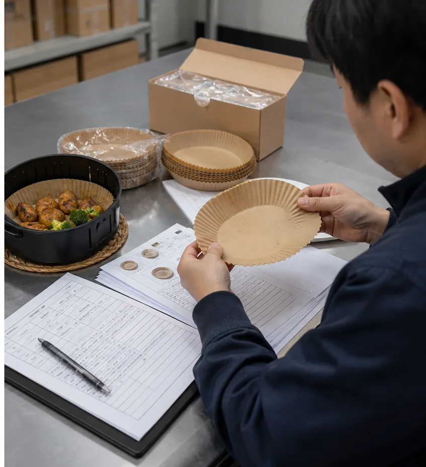 Meal Kit Air Fryer Liners: Private-Label Buyer Checklist factory testing and shipment inspection