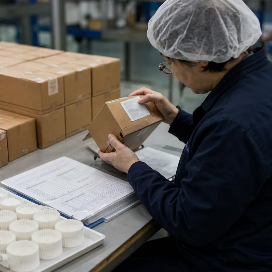 Paper Baking Cup Food-Contact Declarations: Buyer Guide factory testing and shipment inspection