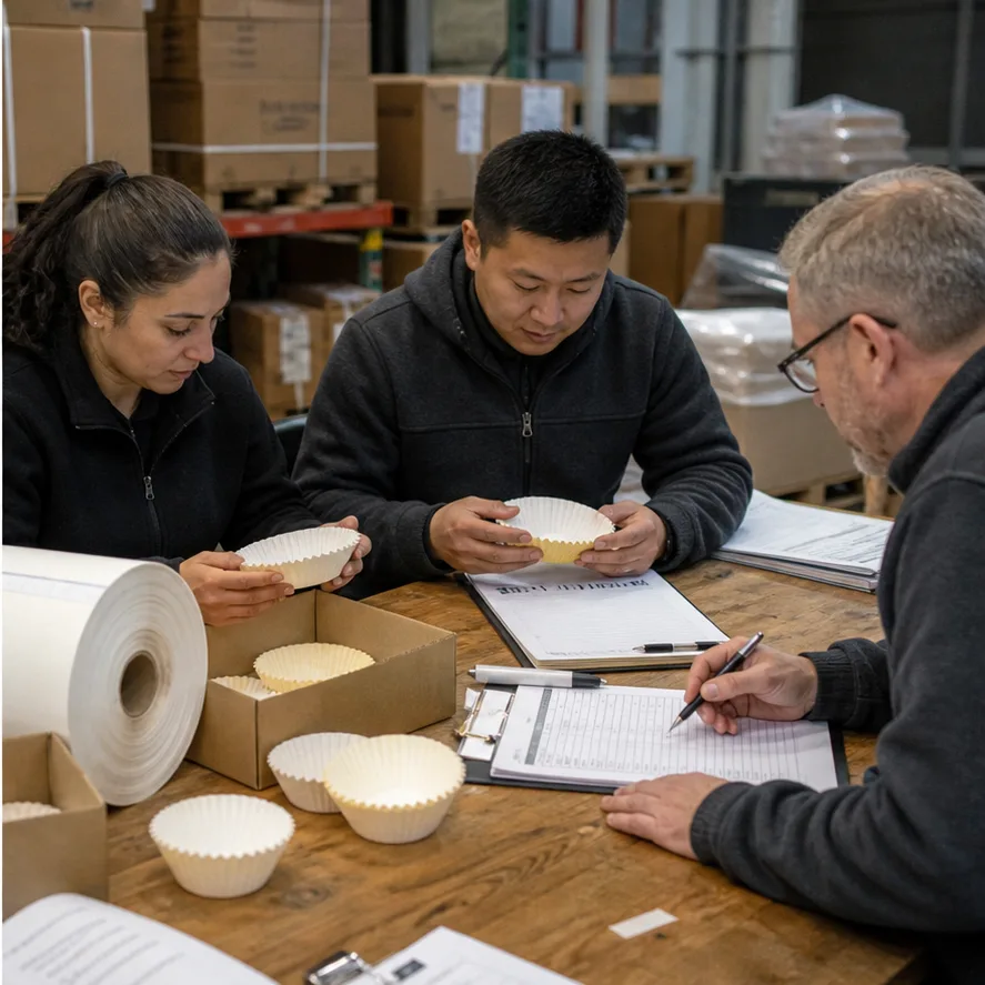 Paper Baking Cup Traceability Records: Buyer Guide factory testing and shipment inspection
