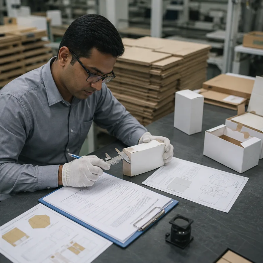 Paper Packaging Specification Approval: Buyer Workflow factory testing and shipment inspection