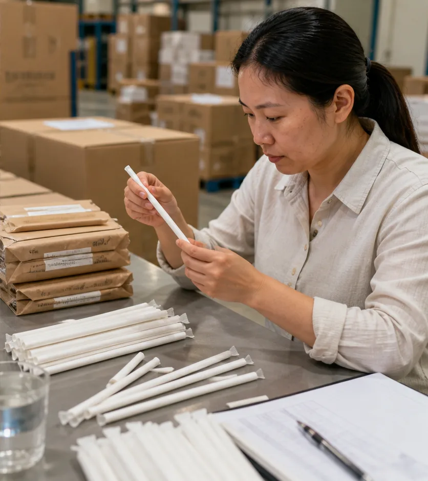 Paper Straws for Kids Beverage Programs: Buyer Guide factory testing and shipment inspection
